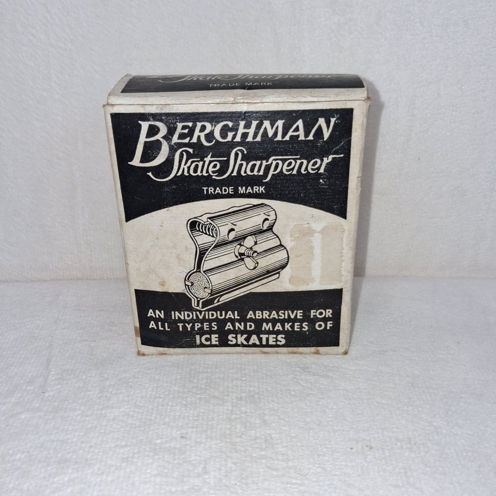 Vintage Berghman Adjustable Skate‎ Sharpener w/Box